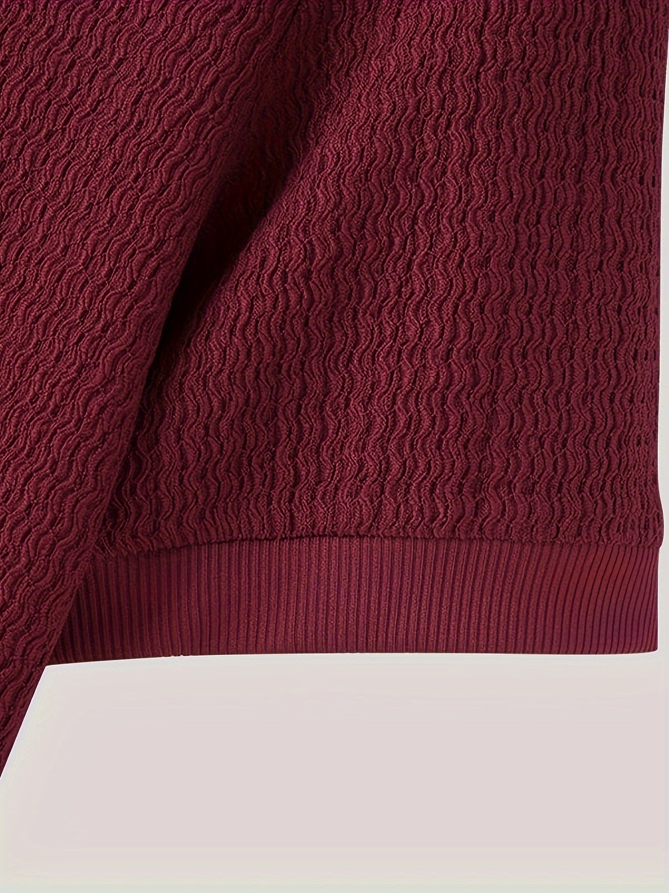 Men's High Neck Knit T-Shirt Short Sleeve Summer Casual Solid Polyester Skinny