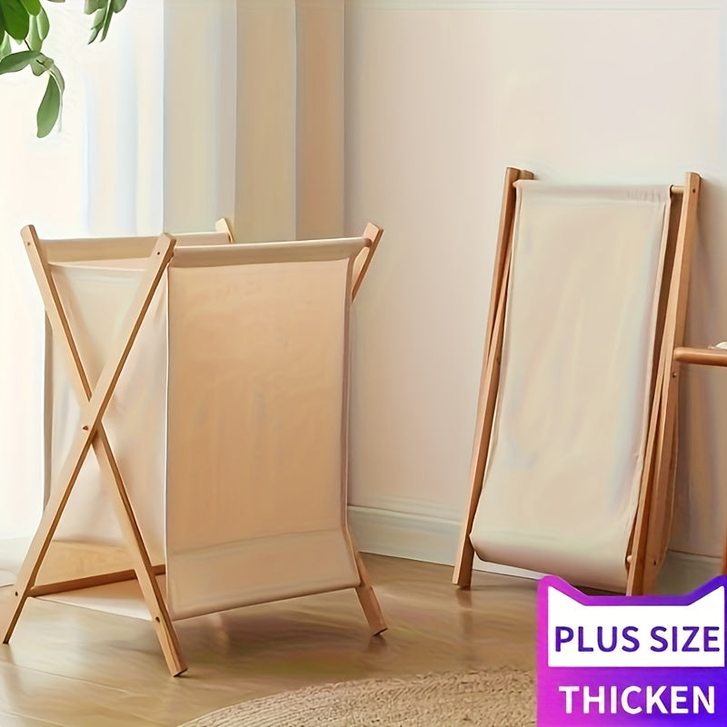 cesta de ropa de madera maciza 45L cesta de almacenamiento plegable para ropa dormitorio baño