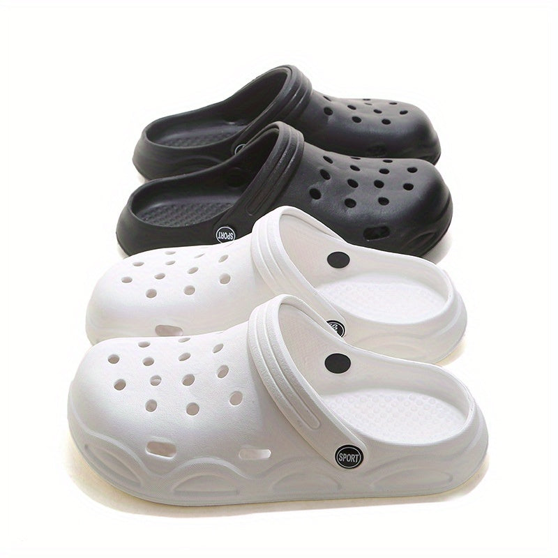 Unisex EVA Clog Shoes 4cm Thick Sole Lightweight Breathable Summer Black White