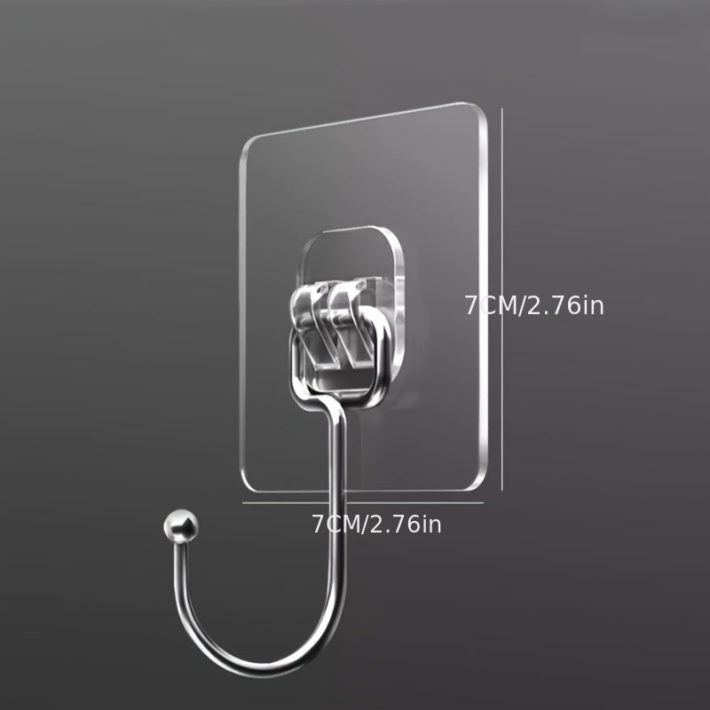 Ganchos de pared reutilizables de acero inoxidable para colgar abrigos, toallas, gorros de ducha, paquete de 2 o 5