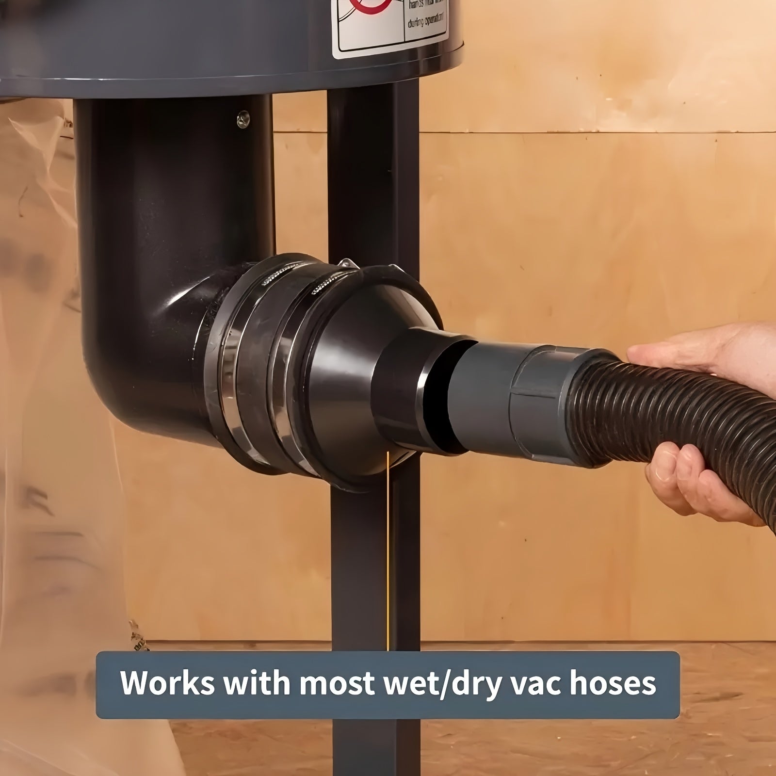 POWERTEC 70136 Plastik Chang Hozirgi Kichiklashtiruvchi, 4" dan 2-1/2" gacha - Usta Ishxona Chang So'rish Hozirgi va Ulanish Uchun Konusli Adapter - 1 dona