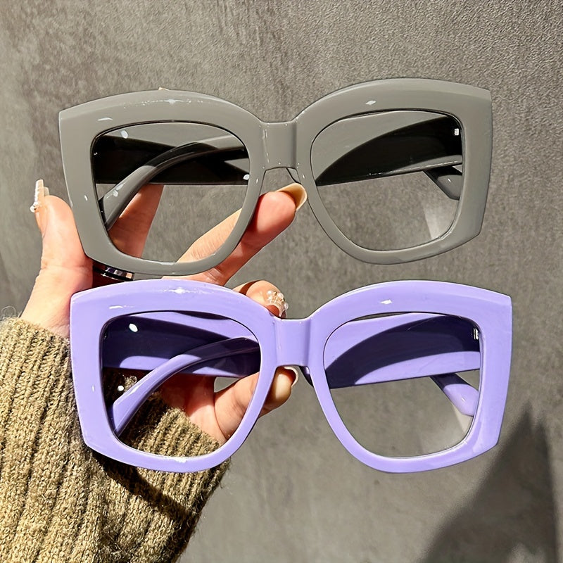 Gafas de sol grandes de ojo de gato para mujer con protección UV para vacaciones en la playa