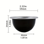 Refillable Aluminum Coffee Pods Black for Nespresso Vertuo Set of 1
