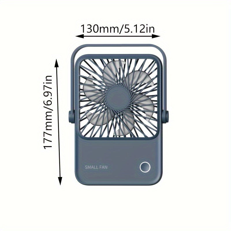 Mini Portable USB Fan Rechargeable Silent Desktop Wall Mount High-Speed Indoor Outdoor