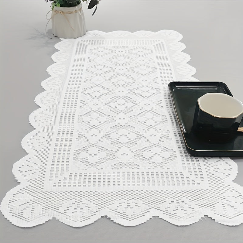 White Lace Table Runner Nordic Style Dining and Living Room Decor