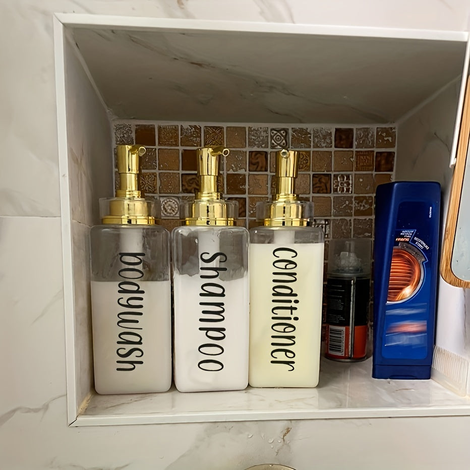 Dispensador de baño de 16 oz para jabón líquido, recipiente para loción, ideal para productos de baño