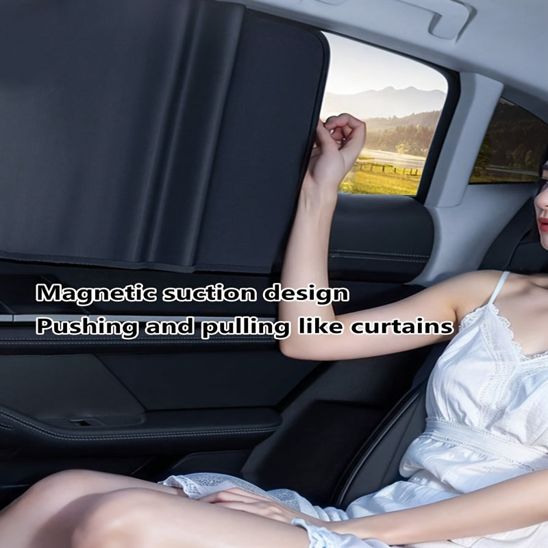 Universal avtomobil quyosh nurlari old va orqa oynalar uchun pardalar magnit himoya