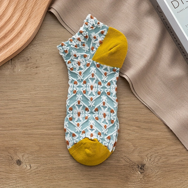 Retro sud uslubidagi gullar bilan bezatilgan bo'yin so'zi, ayollar uchun 8 juft.