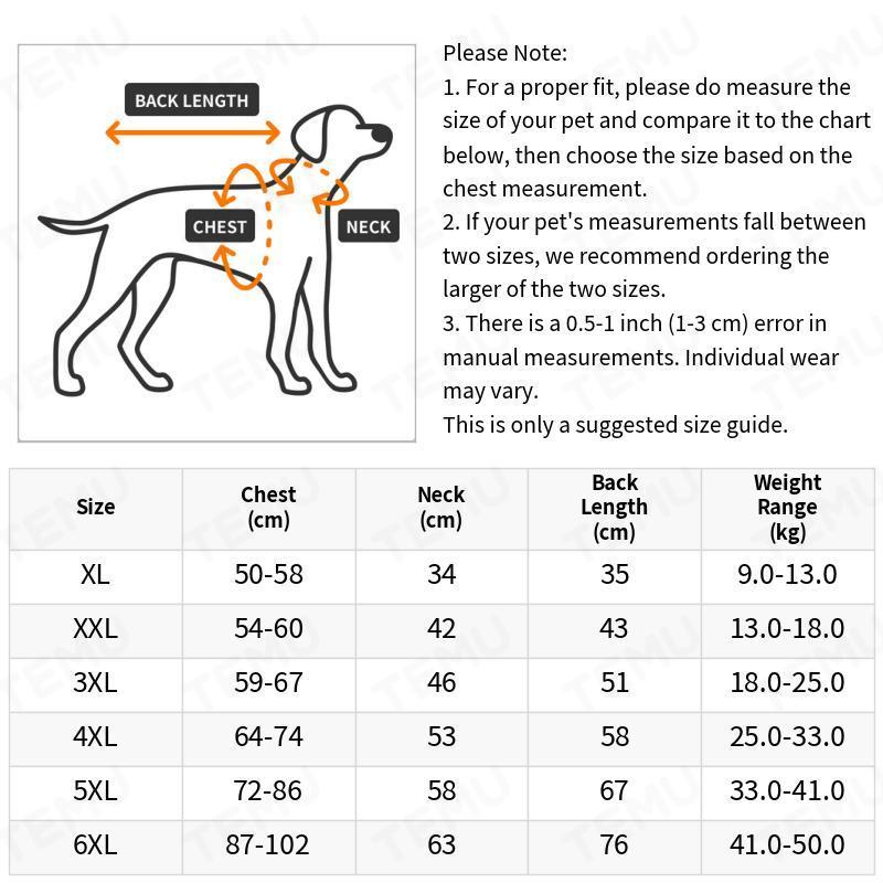 Waterproof Windproof Dog Jacket with Fleece Lining for Small to Large Breeds