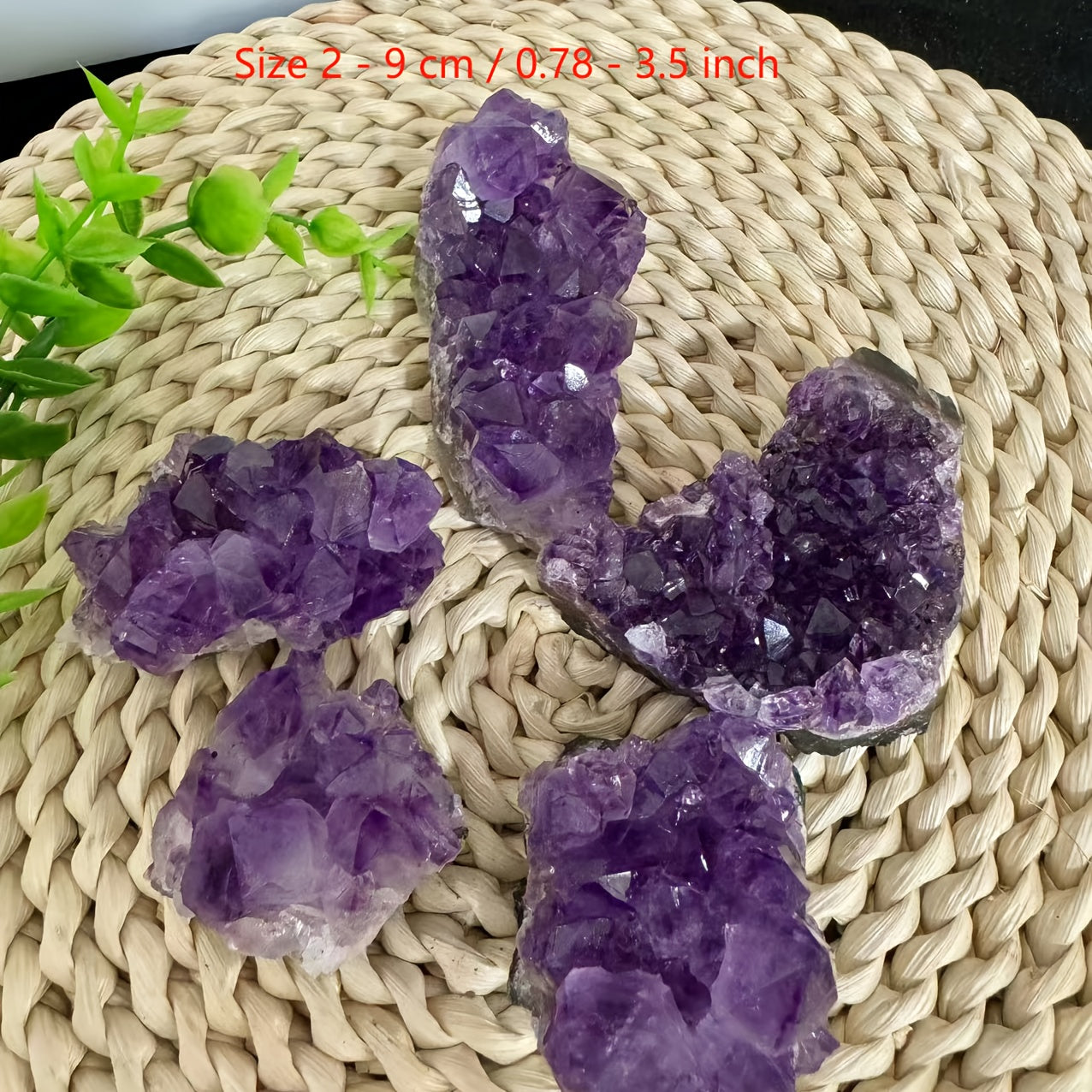 Zargarlik va bezak uchun ametist kristalli gʻor 2-3 dyuym