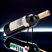 Qora metall sharob racki stol usti uchun stakanga mo'ljallangan oshxona ovqatlanish dekoratsiyasi