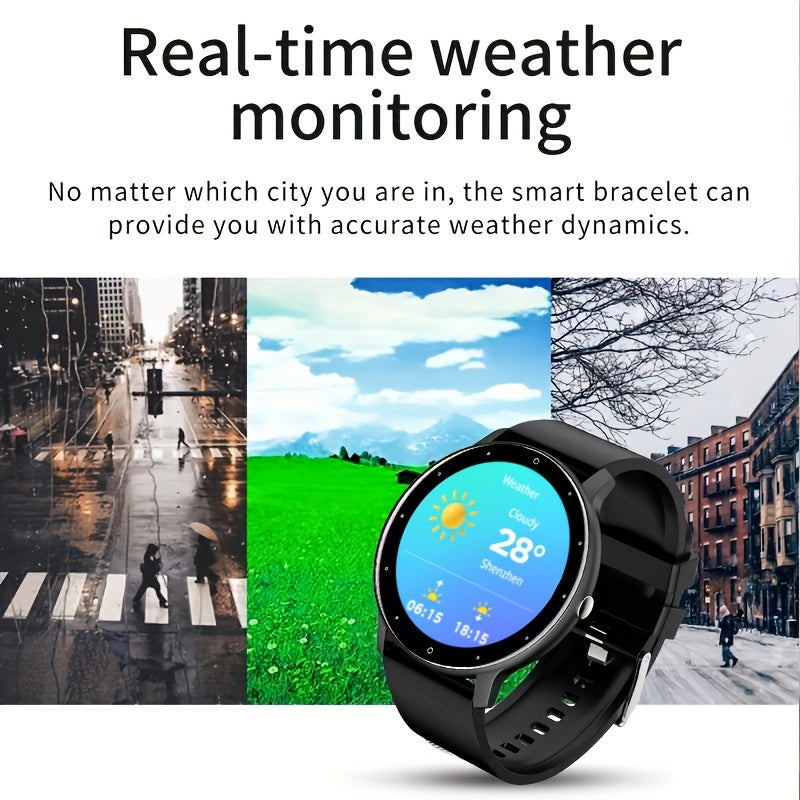 Reloj inteligente para hombres 2024 Pantalla táctil completa Rastreador de fitness Conectividad inalámbrica para Android iPhone