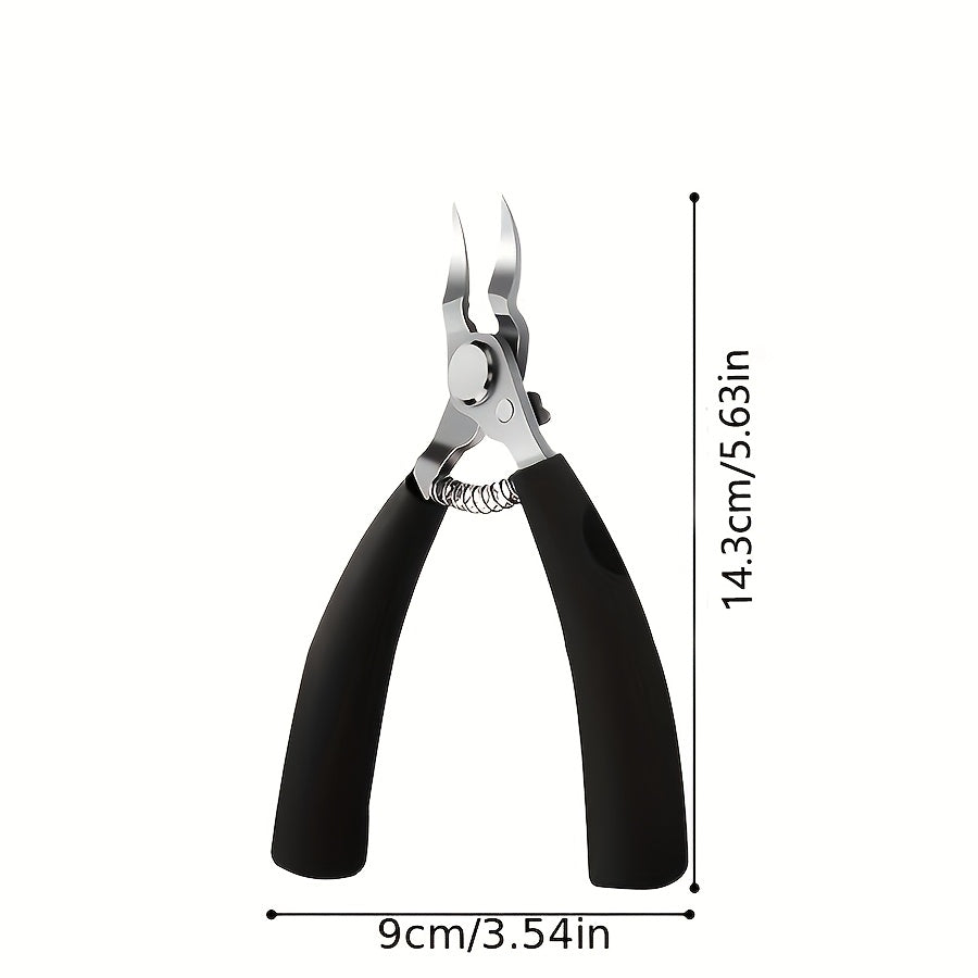 Stainless Steel Nail Clipper Set with Edge Trimmer and Toenail Clipper for Thick Nails