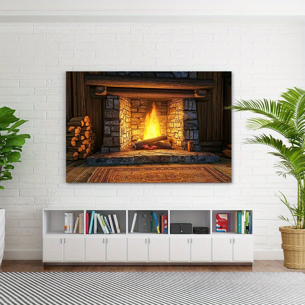 Многофункциональный фон из пламени камина для праздничных фотографий и мероприятий