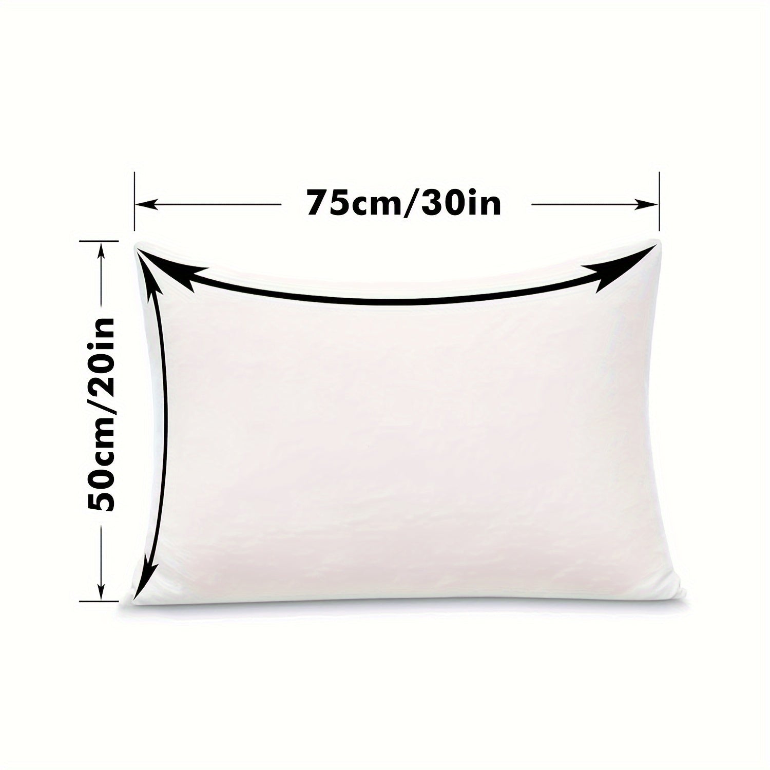 White Knitted Waterproof Pillowcase with Zipper Closure Polyester Machine Washable Single Double Size