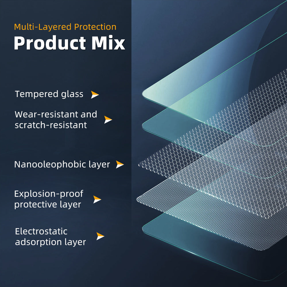 Car Left Driver Tempered Glass Screen Protector for Atto 3/Yuan Plus 2022-2024