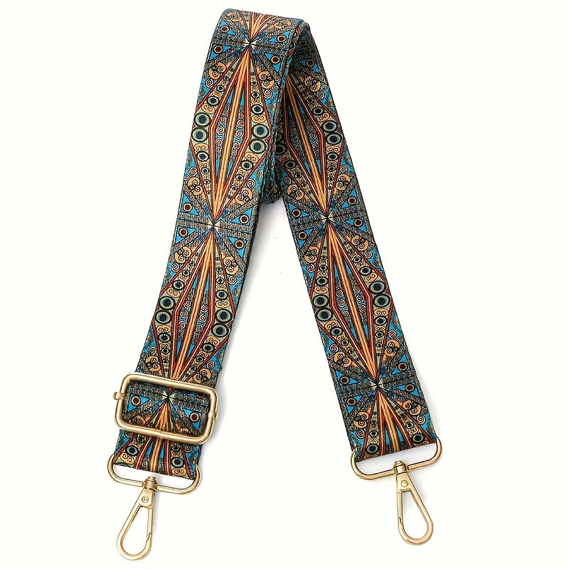 Adjustable Wide Shoulder Strap for Bags Bohemian Ethnic Style Nylon Travel Accessories