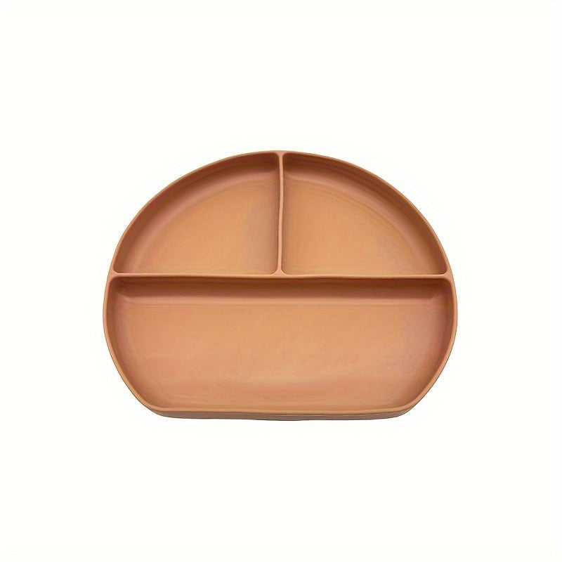 Bolalar uchun Silikon Stol to'plami, bo'lingan plita bilan, yiqilish va to'kilishdan himoya qilish uchun