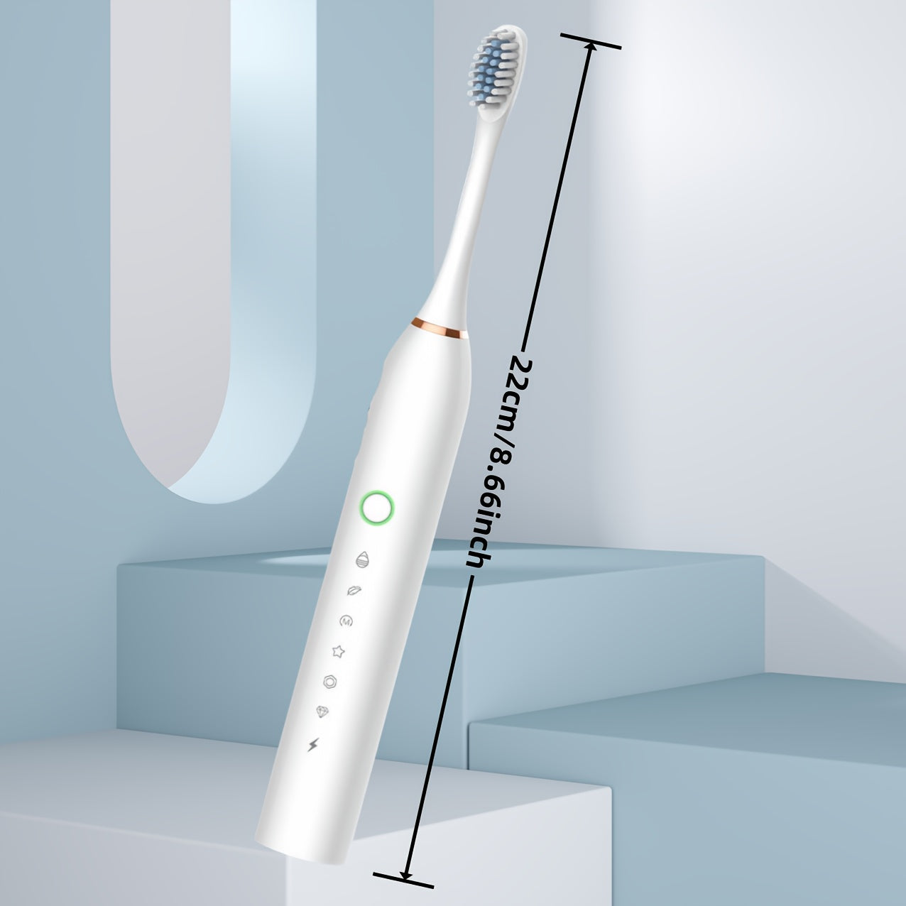 Kattalar uchun qayta to'ldiriladigan elektr tish cho'tkasi, 4 ta cho'tka boshli, 6 ta rejimli, sayohat uchun