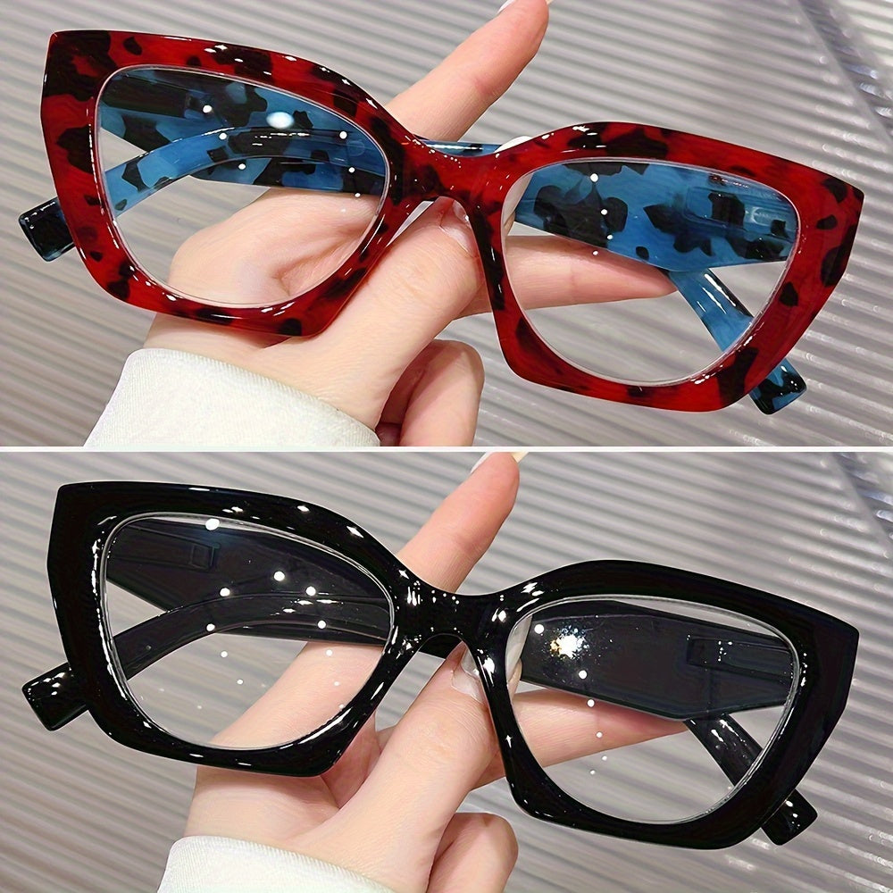 Retro Cat Eye Reading Glasses Set of 2 or 3 Blue Light Blocking Spring Hinge Unisex
