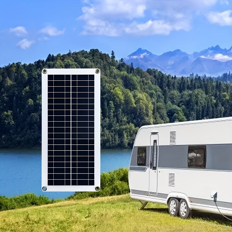 Портативный комплект солнечных панелей 12В 18В с USB-зарядкой для телефона, автодома, автомобиля, на открытом воздухе