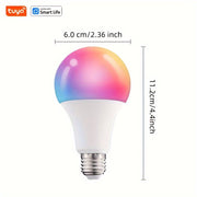 Wi-Fi RGB LED Light Bulb 800LM Dimmable Music Sync White Color Change 4 Pack