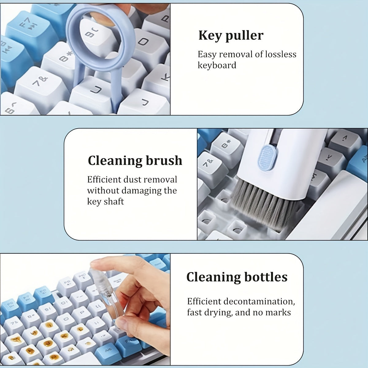 Digital Device Cleaning Kit with Brush Spray and Microfiber for Laptops Phones and Keyboards