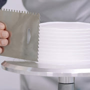 Stainless Steel Cake Scraper 4-Side Baking Tool for Smooth Finish Kitchen Accessory