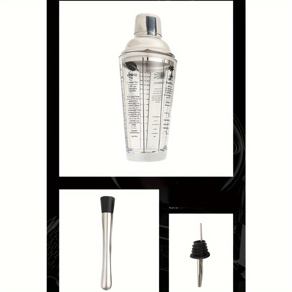 16-Piece Milk Tea Tools Set with Cocktail Mixers and Shaker Cup