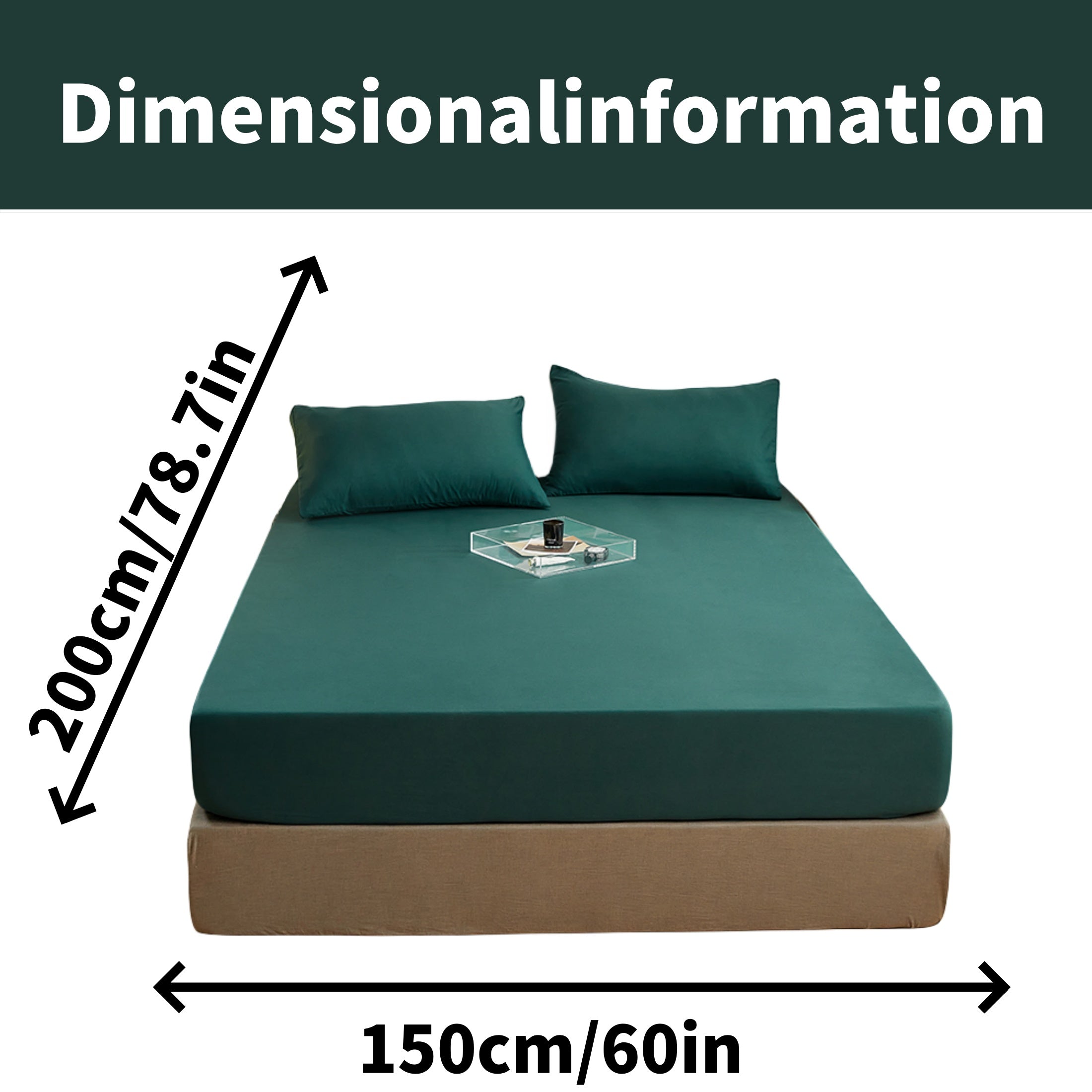 Juego de sábanas ajustadas de poliéster cepillado con 2 fundas de almohada, con bolsillo profundo, ropa de cama