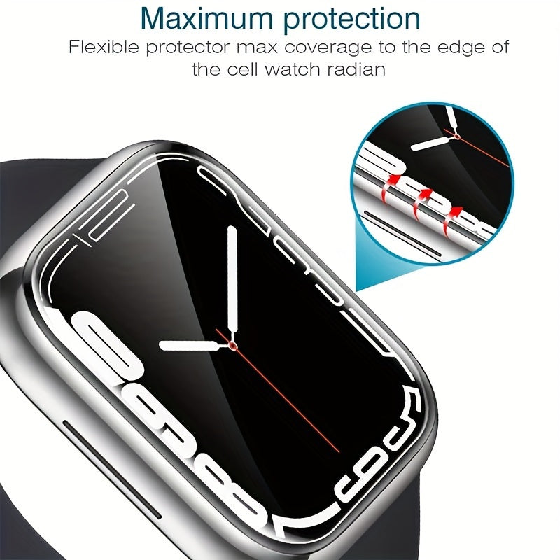 6 Pack TPU Screen Protectors for Apple Watch Ultra Series 10-2 38mm 41mm 42mm 44mm 45mm 49mm Anti-Scratch HD Clear Film
