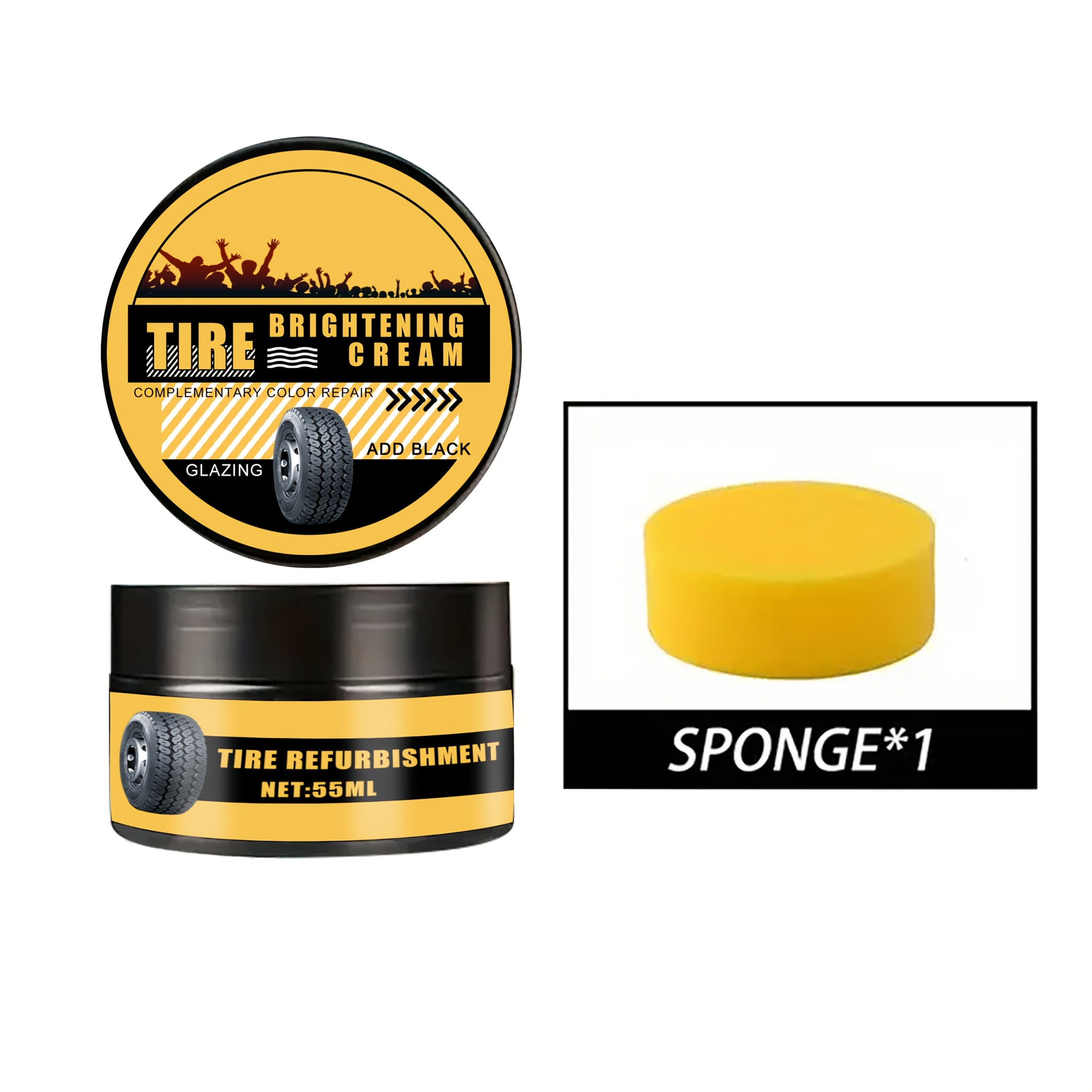 Multi-Purpose Car Wax for Tires and Interior Black Repair Shine Protection