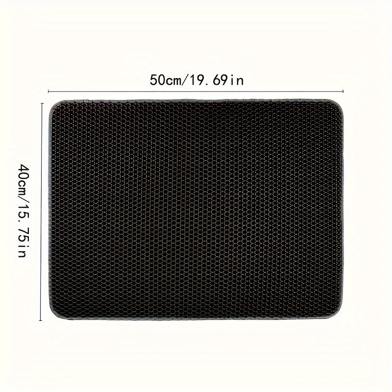 Large Dual-Layer EVA Cat Litter Mat for Easy Cleanup and Splash Prevention