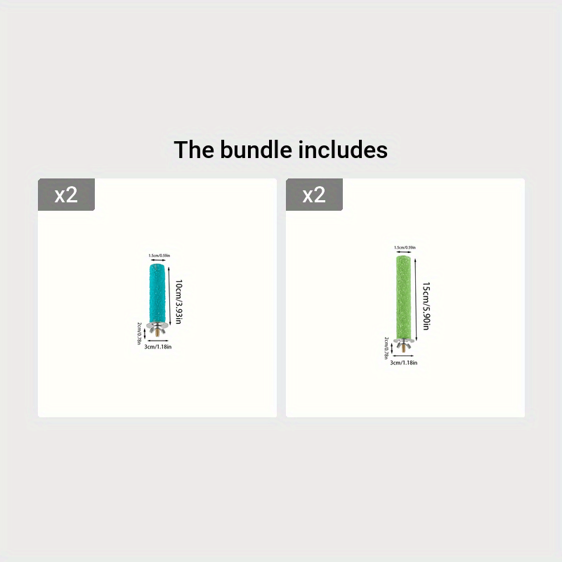 Bird Toy Wooden Grinding Claw Stick for Parrots Cage Perch Station Random Color