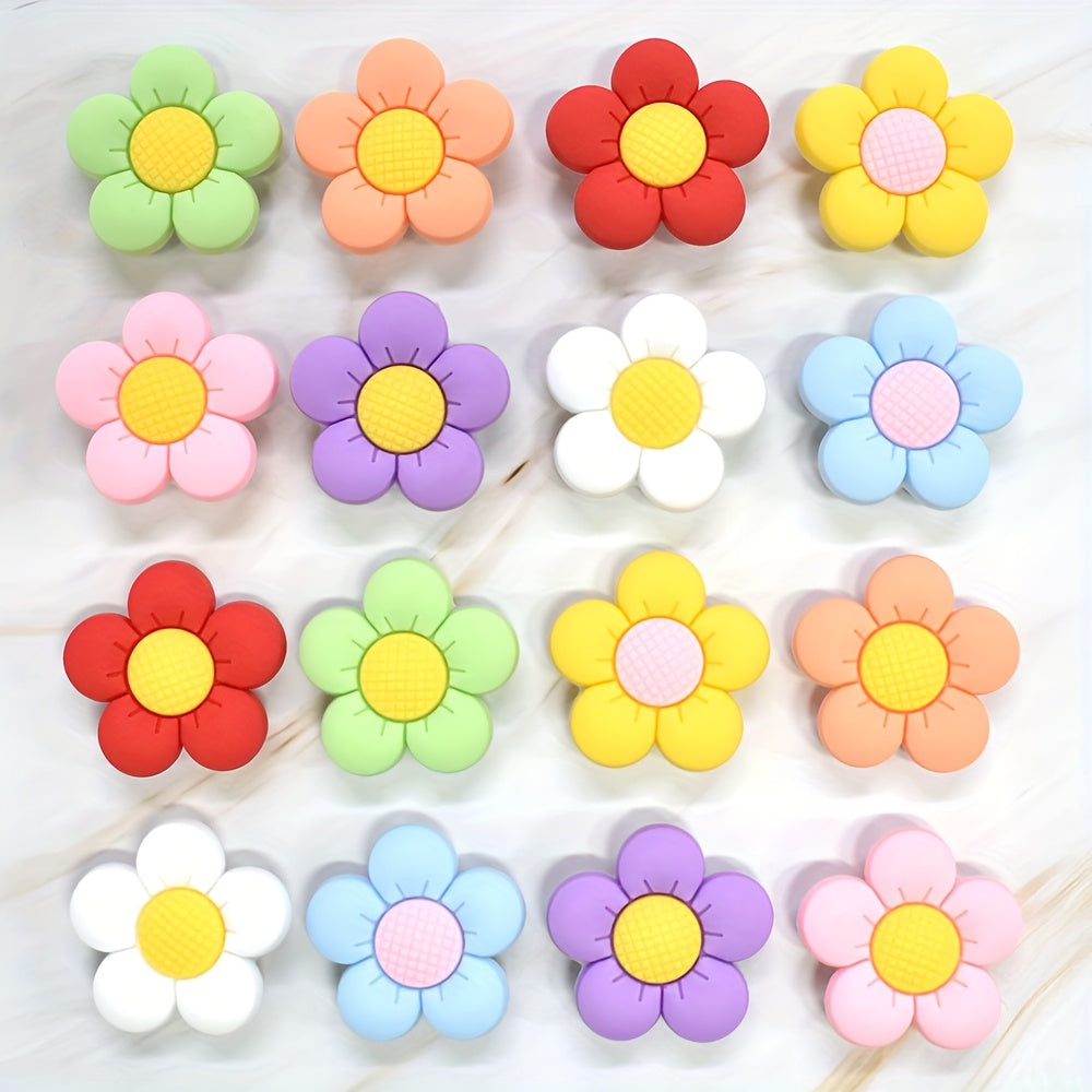 Women Summer Cartoon Flower Shoe Charms 16/20/31pcs Clog Sandal Decorations