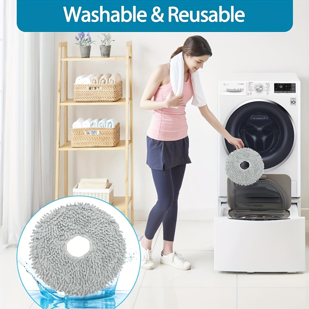 Dreame L10s Ultra/L10 Ultra/X40 Ultra robot tozalagich qismlari uchun 2/6 dona mopa mato padlarini almashtirish. Dreametech X30 Ultra bilan mos keladigan nam mop pad. Qayta ishlatiladigan va yuviladigan.