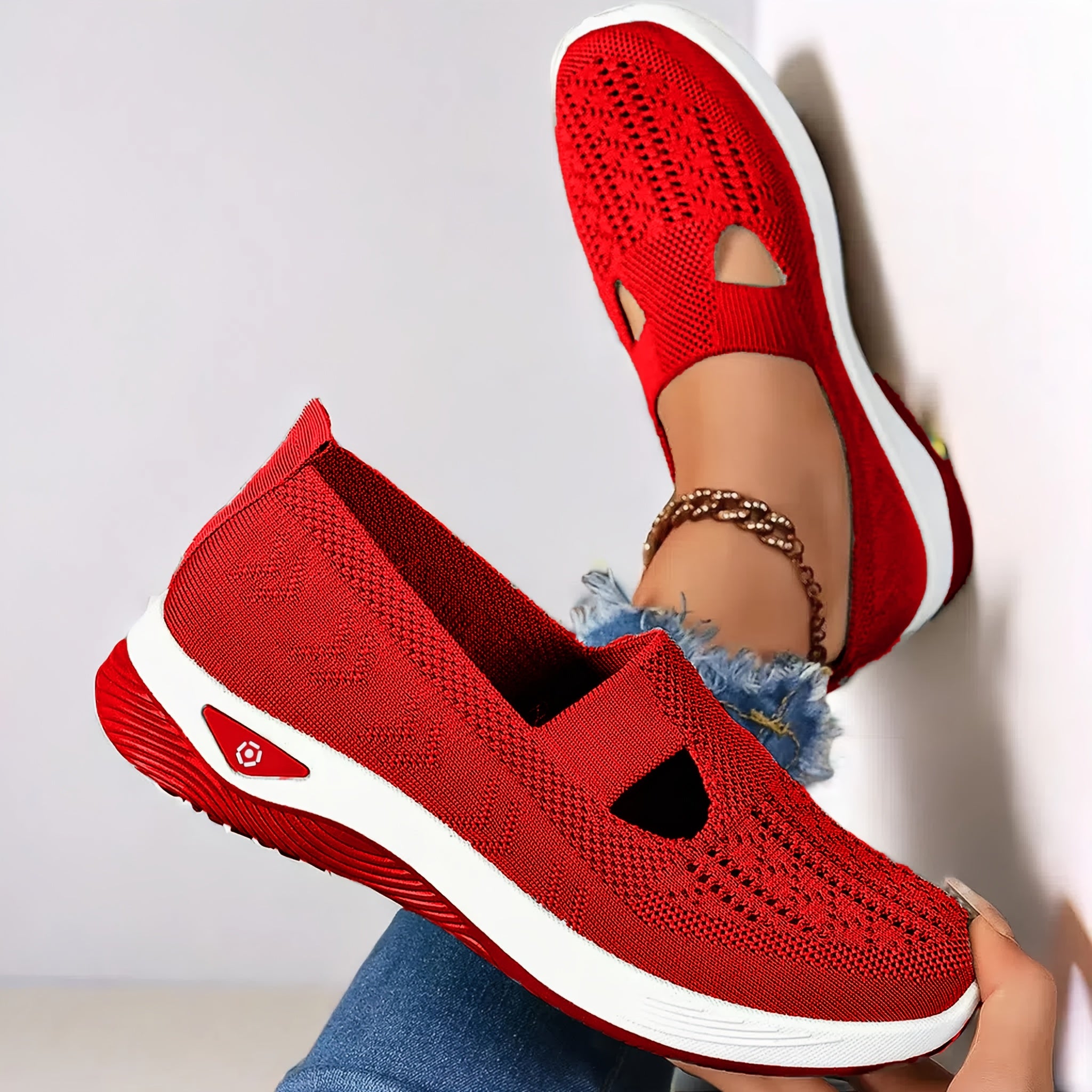 Women's Knit Sneakers Breathable Lightweight Stylish All-Season in Multiple Colors
