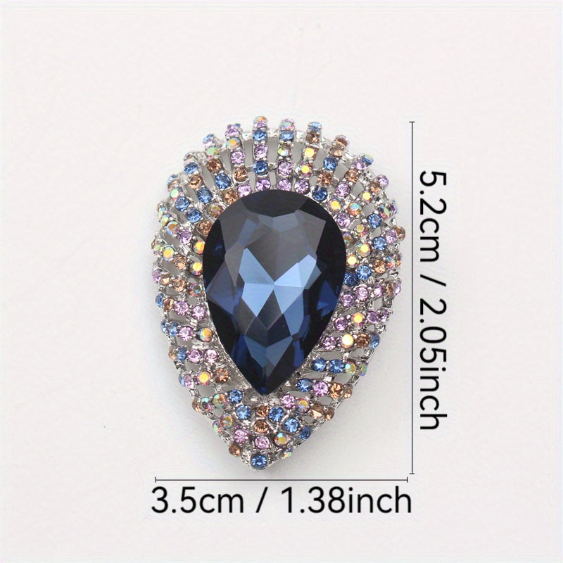 Women’s Teardrop Rhinestone Brooch Pin Enamel Jewelry Accessory