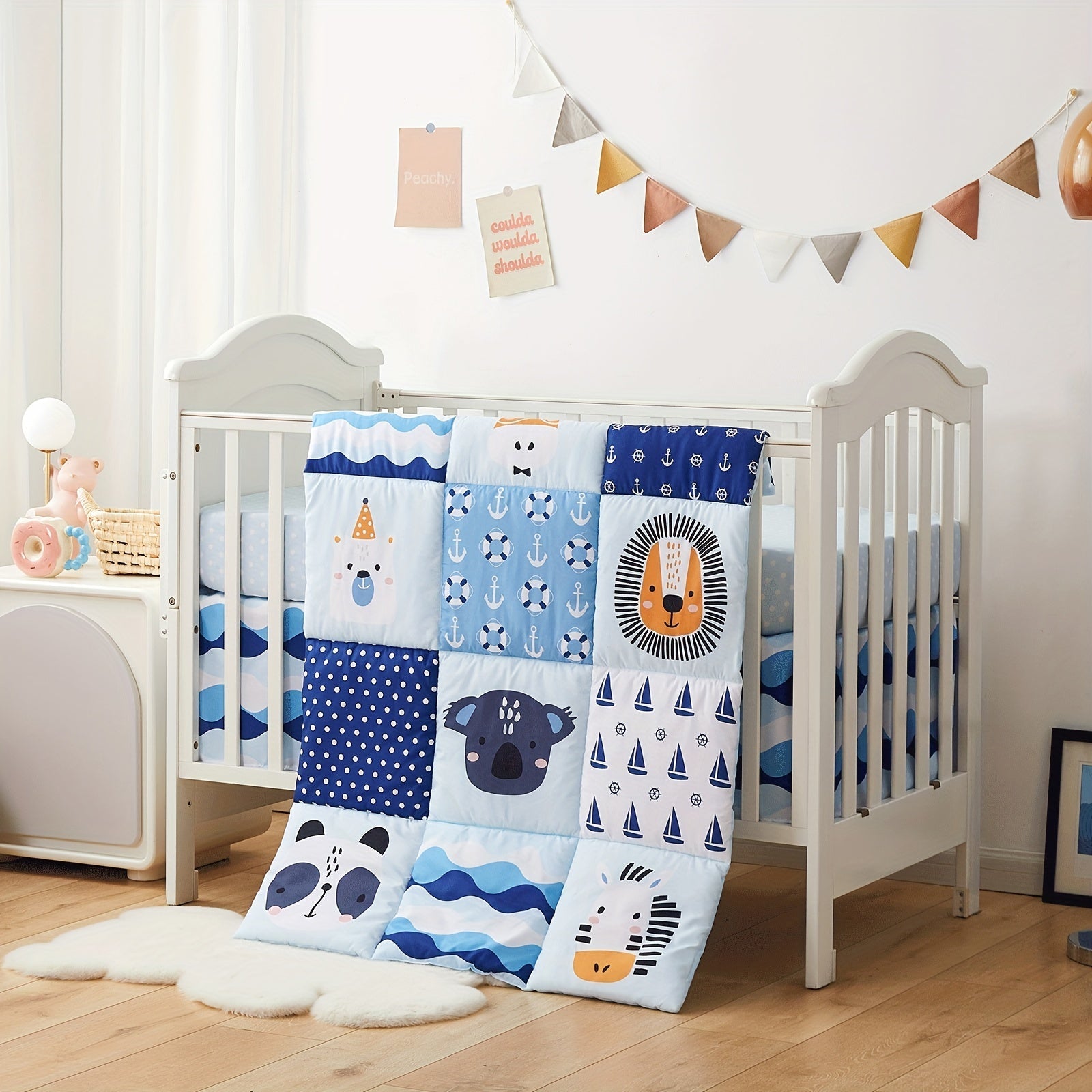 Baby Blanket Soft Quilt for Babies and Toddlers All Seasons Square Animal Designs 84x107cm