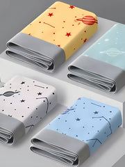 Men's Quick-Dry Boxer Briefs 4-Pack Geometric Pattern Polyester Spandex Shortie