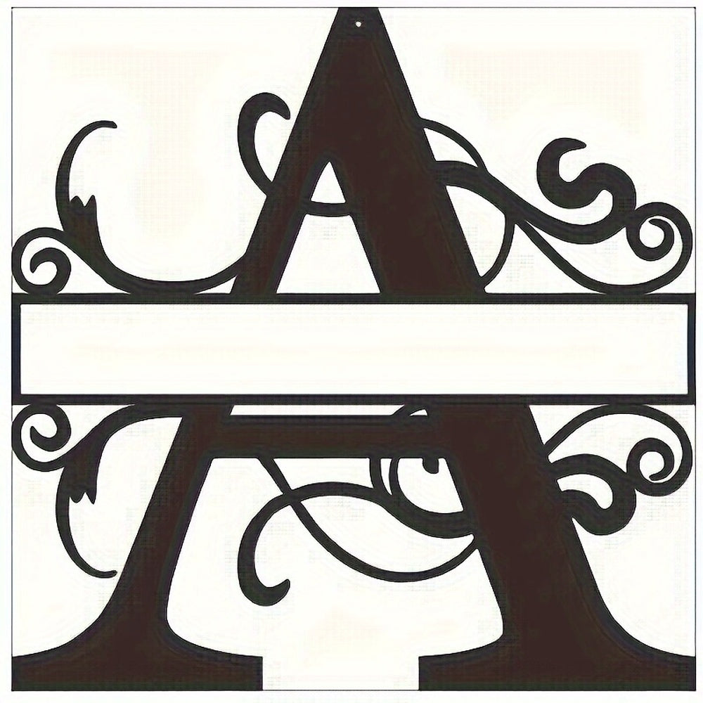 Personalized Last Name Sign with Split Letter Design for Front Door or Garden Decor