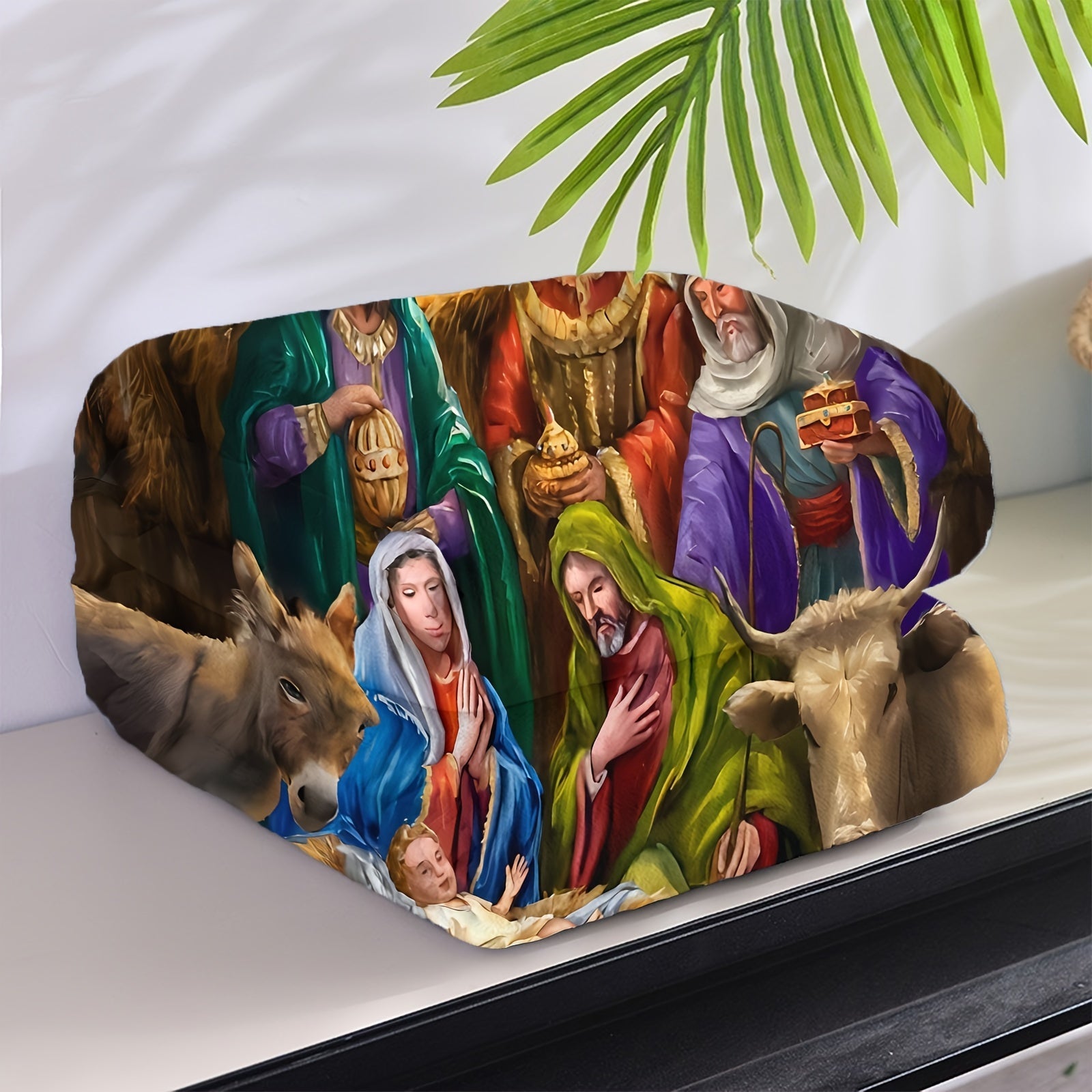 Jesus Christ Print Flannel Blanket Cozy Throw for Couch Sofa Bed Camping Travel