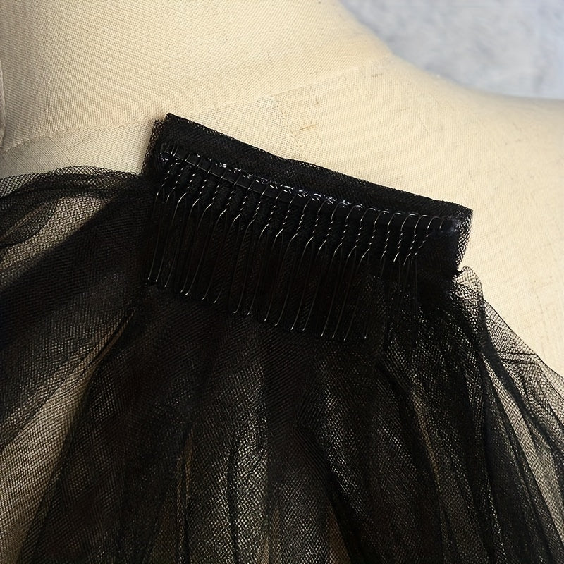 Ayollar uchun to'y soch aksessuari uchun faux marjon to'y tikanli vail, turli ranglarda