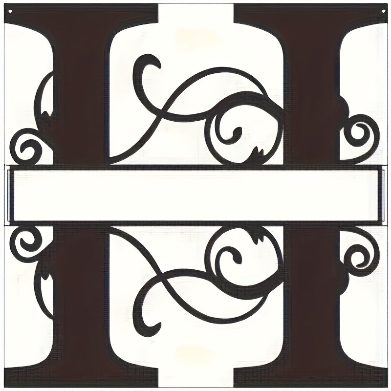 Personalized Last Name Sign with Split Letter Design for Front Door or Garden Decor