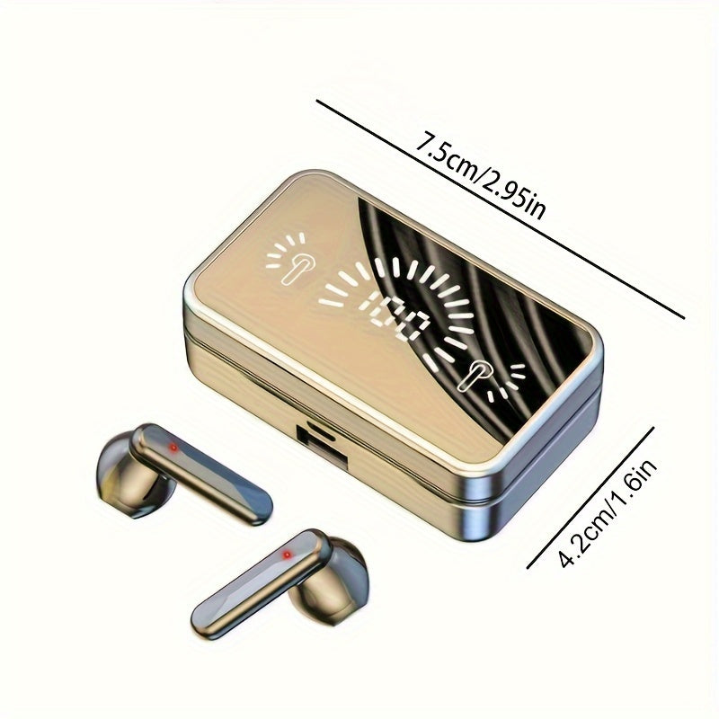 Wireless Headphones with LED Display Noise Reduction Touch Control HIFI Sound