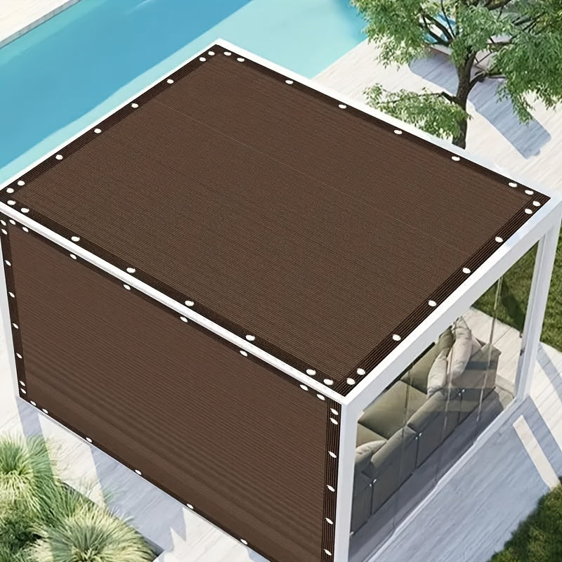 Coffee Color Outdoor Privacy Net Sunshade Garden Privacy Screen Copper Material