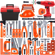 Kids Toy Tool Set in Three Sizes with Electric Drill and Repair Tools for Boys and Girls