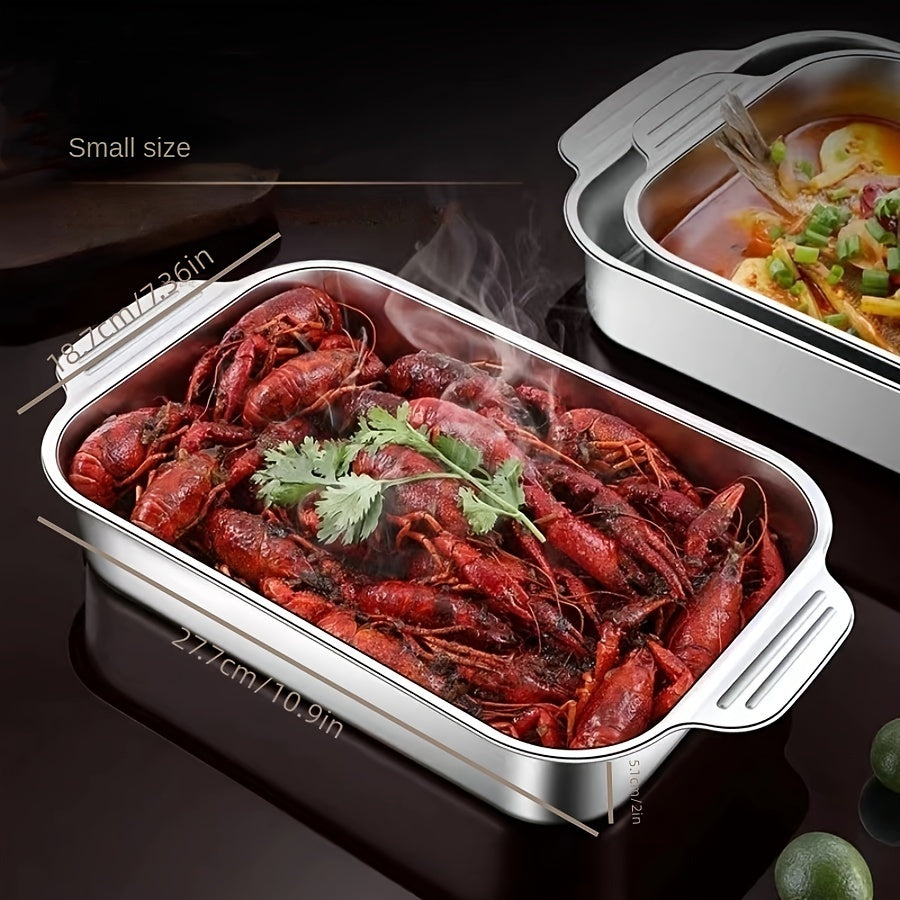 Stainless Steel Deep Baking Sheet for Oven Cooking and Baking