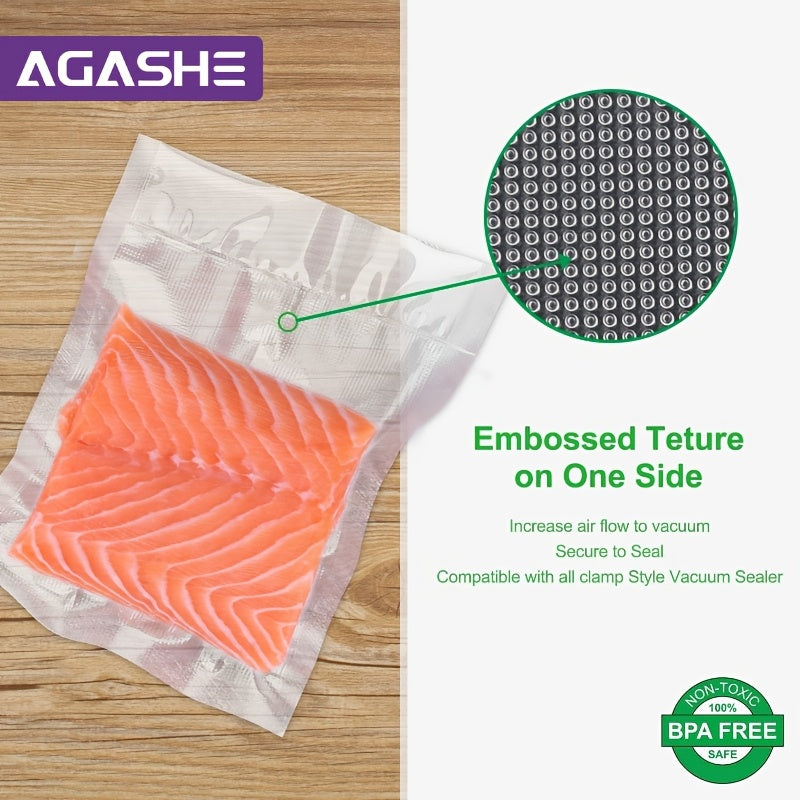 Set of Three 5-Meter Food Storage Vacuum Seal Bags BPA-Free Durable Tear-Resistant Oxidation Odor Protection