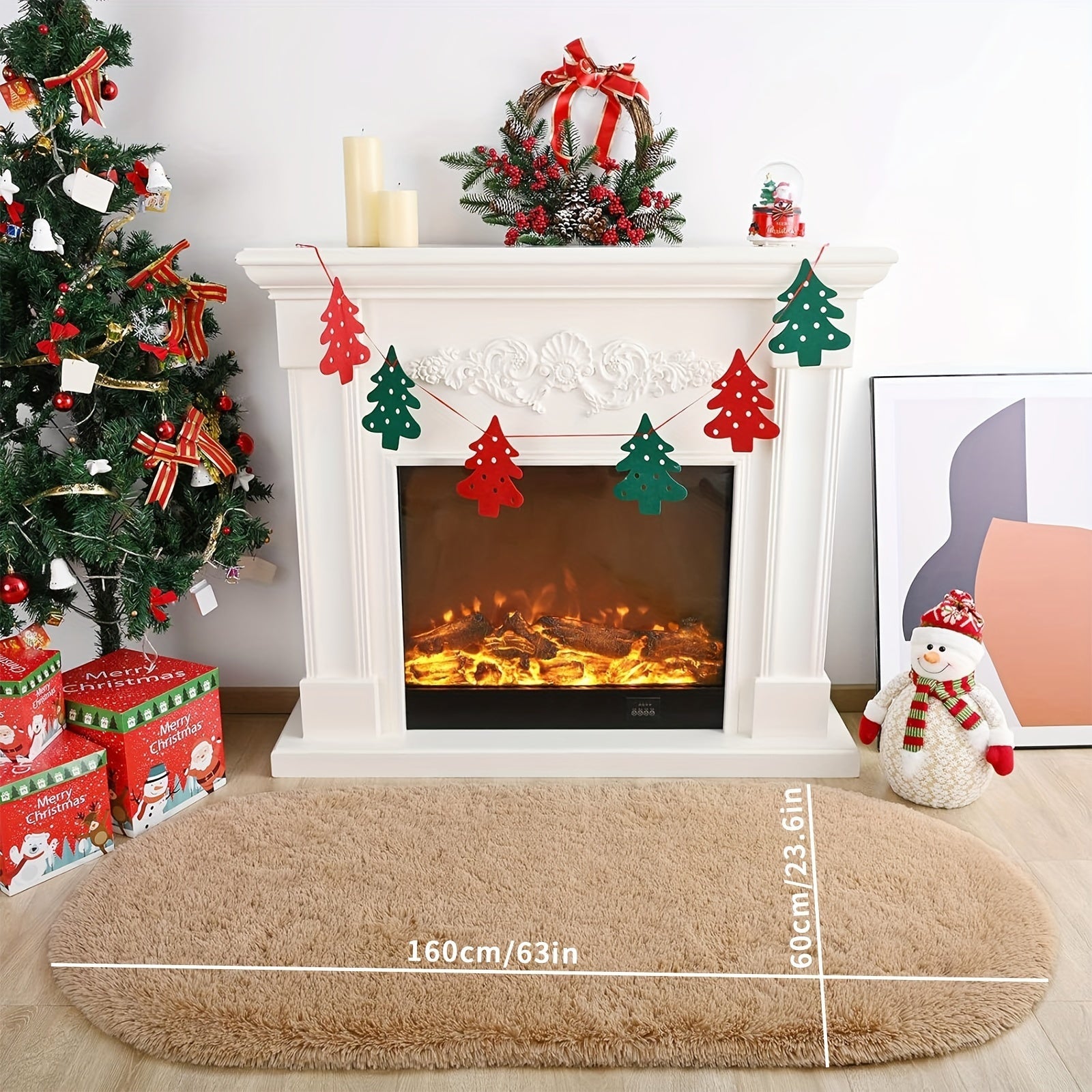 Plush yotoqxona gilami - Yumshoq, qulay, sirpanmaydigan, mashinada yuviladigan, teriga do'st, ichki foydalanish va yotoq yonida mukammal